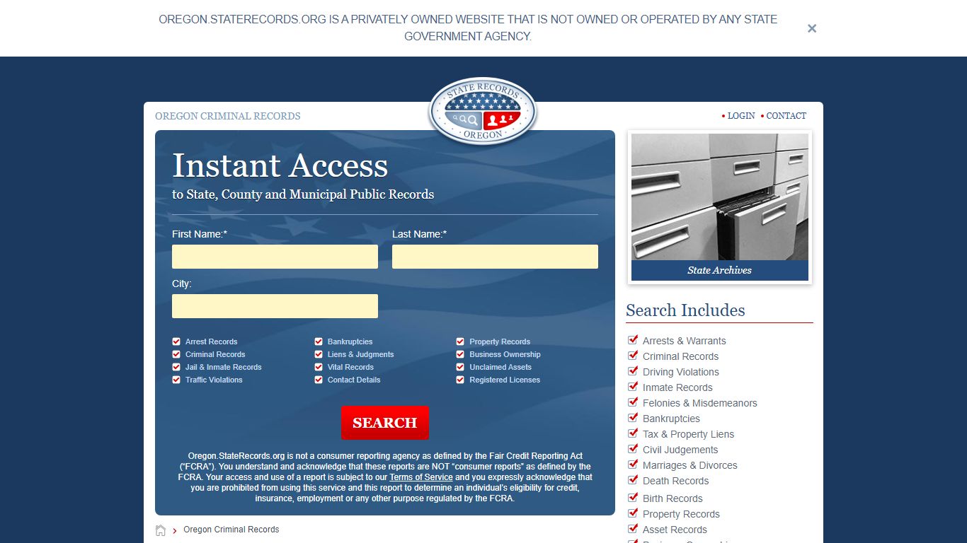 Oregon Criminal Records Online | StateRecords.org